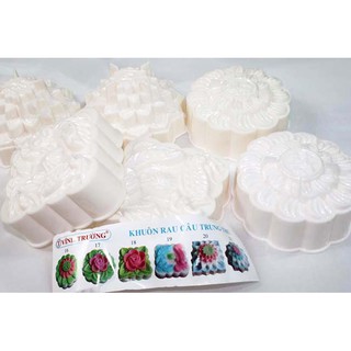 Bộ 6 Khuôn Đổ Rau Câu, Cơm Xôi, Bánh Trung Thu Tiện Dụng