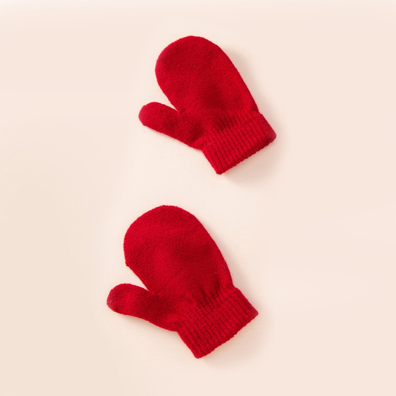 Set Mũ Len + Găng Tay + Găng Tay + Khăn Choàng Cổ Bằng Lông Màu Trơn Giữ Ấm Mùa Đông