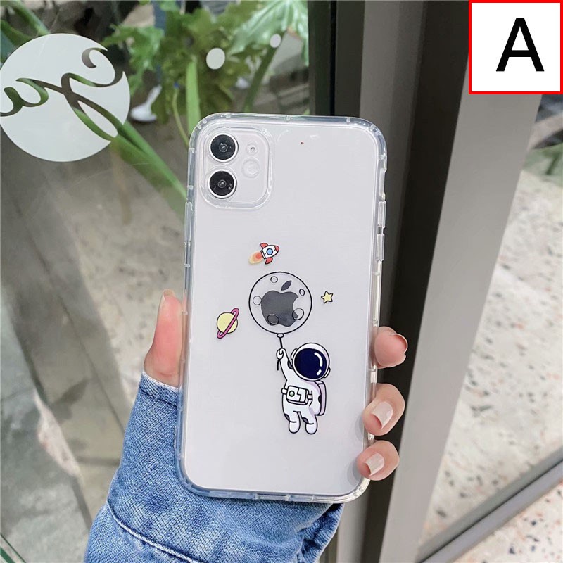 Ốp điện thoại mềm hình phi hành gia mini thích hợp cho iPhone 13/ 12 pro max 8plus xsmax 11 7plus X/ XR/ 13Pro/ 12mini