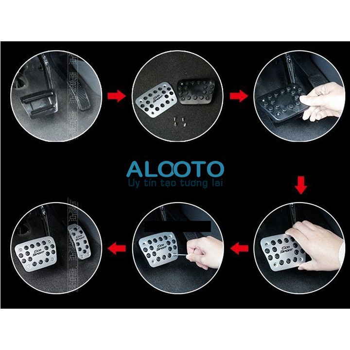 Bộ ốp chân phanh chân ga theo xe Ford Ecosport