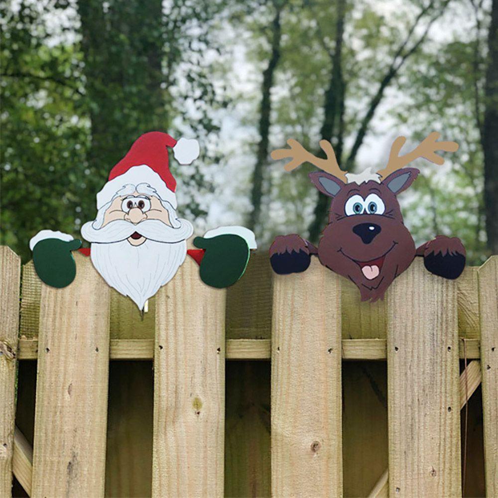 YIYU Phụ Kiện Trang Trí Giáng Sinh Bằng Nhựa Hình Hoạt Hình Vui Nhộn Sáng Tạo