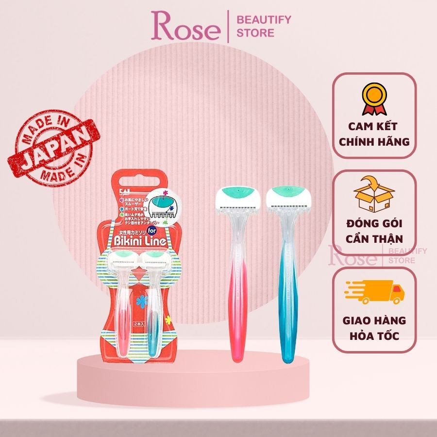 Dao cạo lông vùng kín Bikini Line KAI Nhật Bản dao cạo bikini cho nữ Rose.beautify