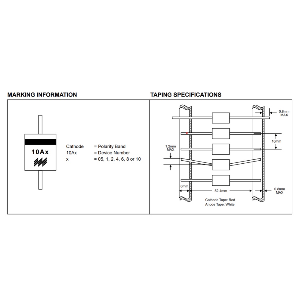 Diode Chỉnh lưu MIC 10A10 đi ốt chân cắm dòng tối đa 10A điện áp 1000V