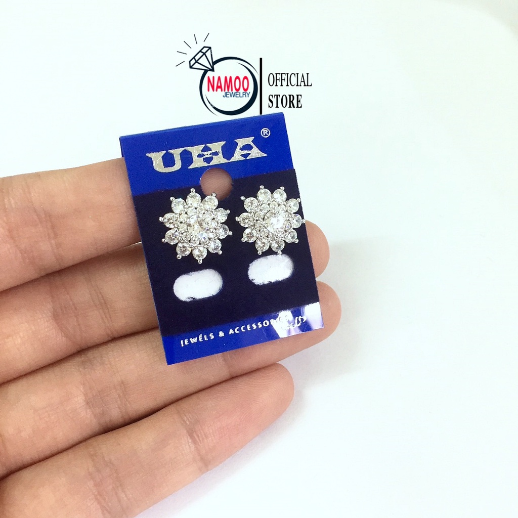 Khuyên Hoa Đá T715 Mạ bạc Không Gỉ Namoo Jewelry