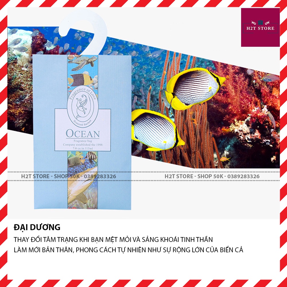 Túi thơm để tủ quần áo để phòng hương thảo mộc được chọn mùi kích thước 12x18cm có móc treo