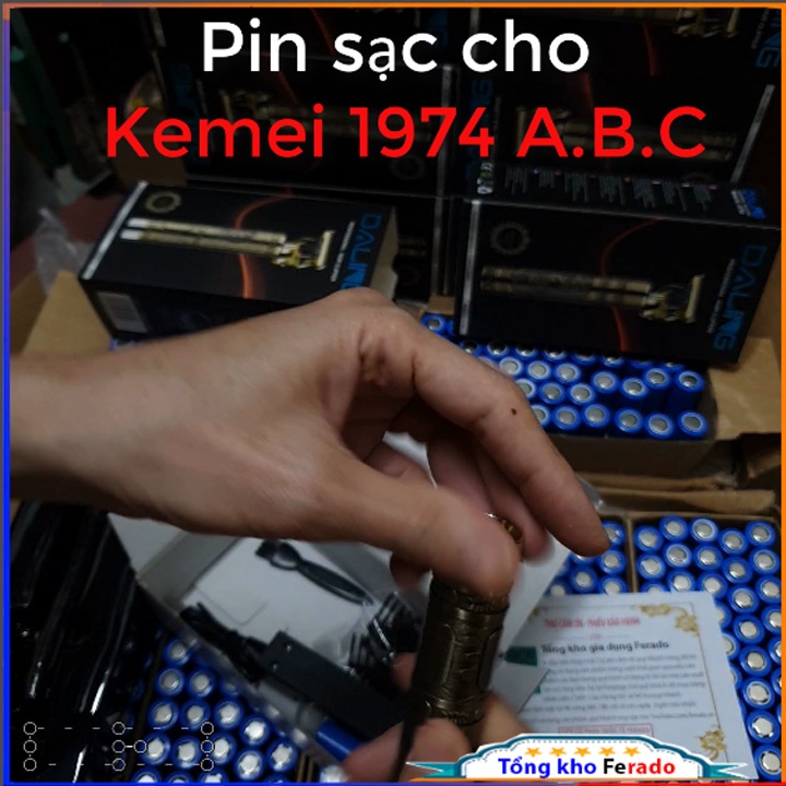 Pin rời thay thế cho tông đơ cắt tóc , bấm viền T9 , Daling 1073 ,Kemei 1974 A ,Wintage