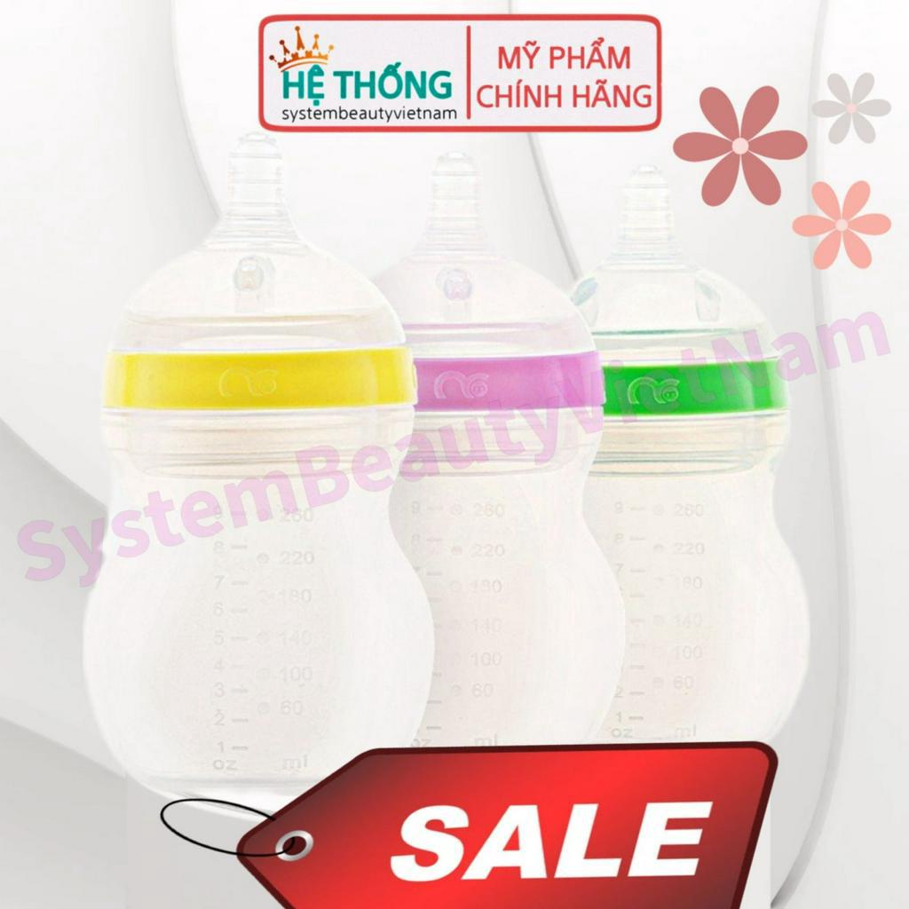 Bình Sữa Lớn Mamachi Chất Liệu Silicone Y Tế 100%, An Tuyệt Tuyệt Đối, Chịu Nhiệt Cao - 260ml