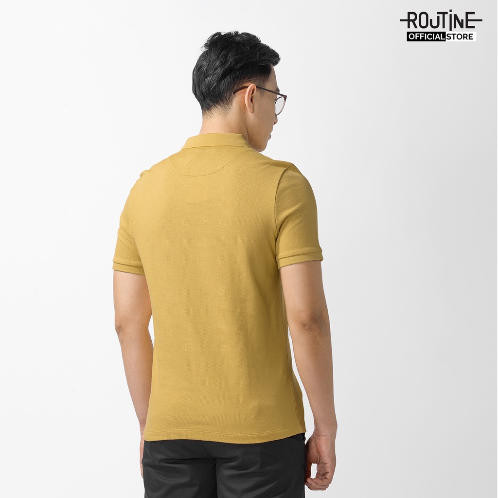 Áo polo nẹp cổ có nút point label form fitted Routine 10F20POL020