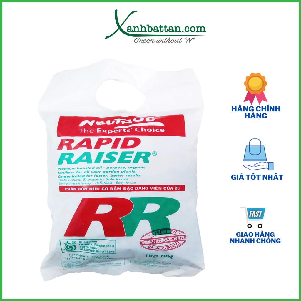 Phân bón hoa hồng Rapid Raiser Dạng hữu cơ 1 Kg