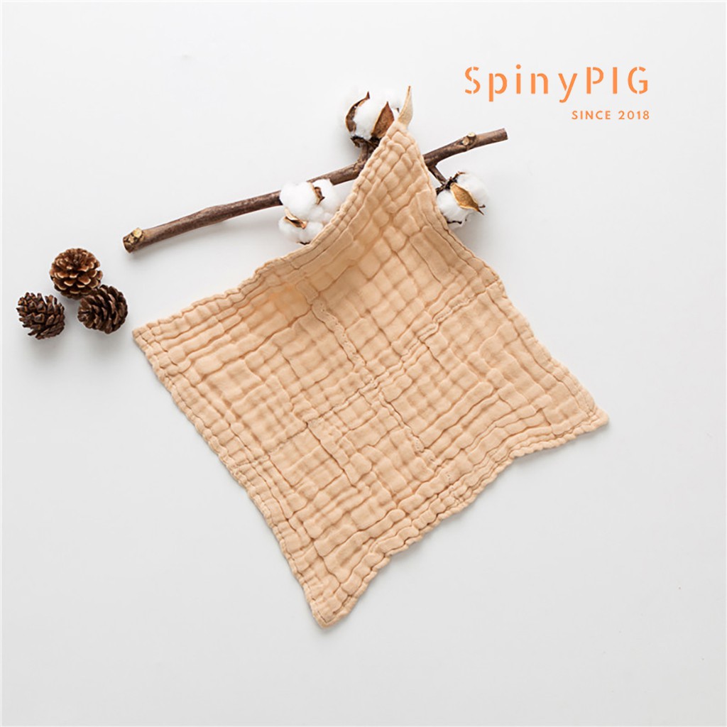 Set 3 chiếc khăn mặt xô cho bé 6 lớp 100% cotton hữu cơ tự nhiên không chất tẩy nhuộm an toàn cho bé