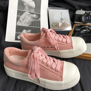 Giày thể thao nữ đế bánh mì, giày sneaker độn đế dáng basic dễ phối đồ
