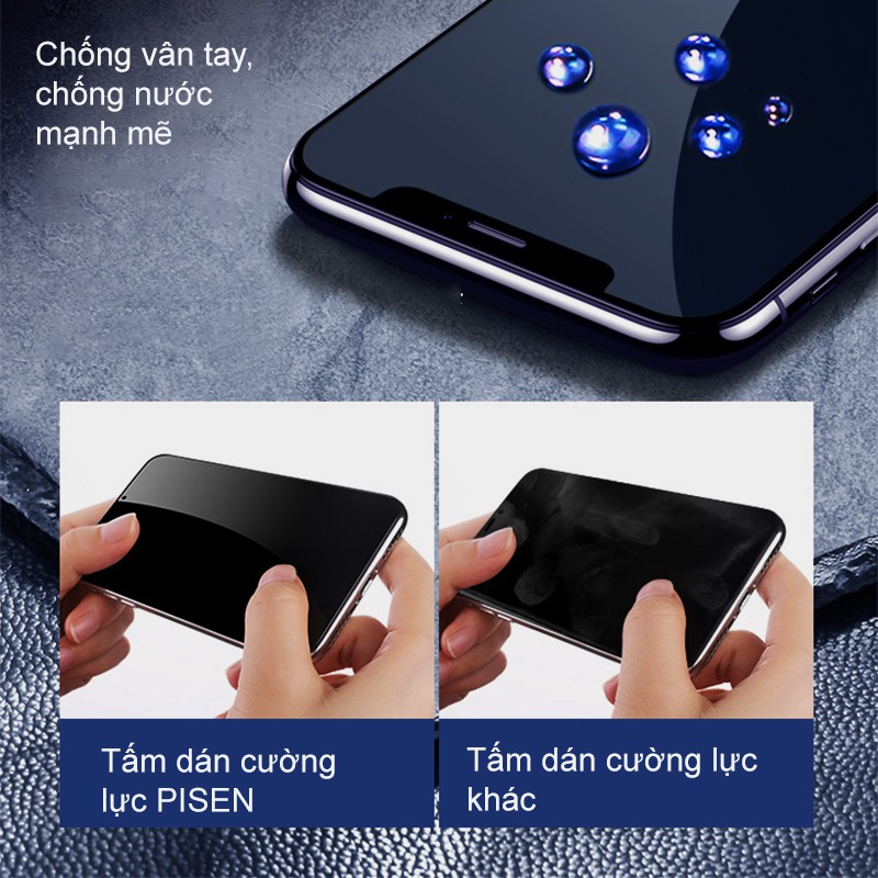 Tấm dán cường lực PISEN Anti-Fingerprint (Full- screen) - TP-TGF14 (Tiger) - Hàng chính hãng