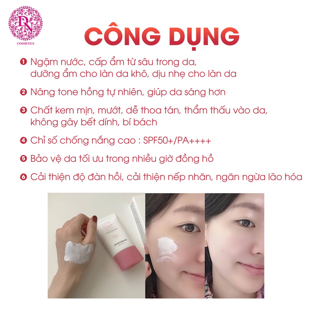 Kem Chống Nắng Make-Up Banobagi Calming Care Tone Up Sunscreen 40ml