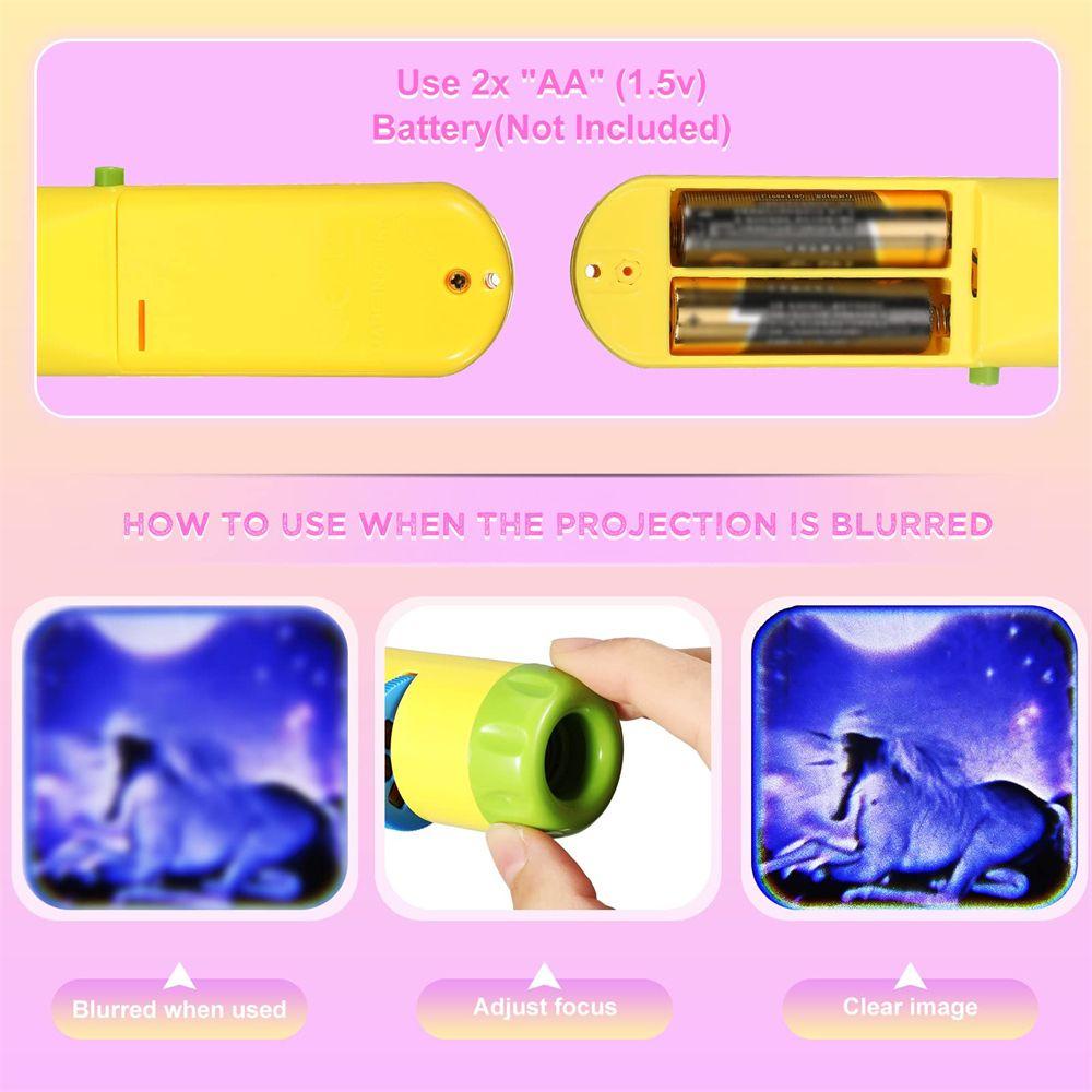 Đèn Pin Chiếu Hình Hoạt Hình Vui Nhộn Dành Cho Bé