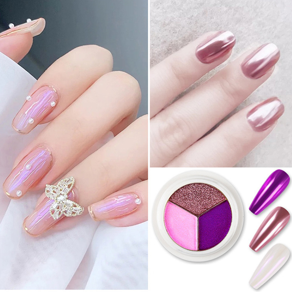 Hộp Kim Tuyến 3 Màu Lấp Lánh Dùng Để Trang Trí Móng Nghệ Thuật