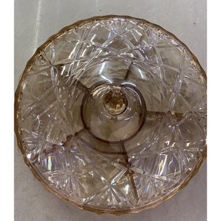 Khay đựng mứt tết  bằng nhựa trong Acrylic màu vàng