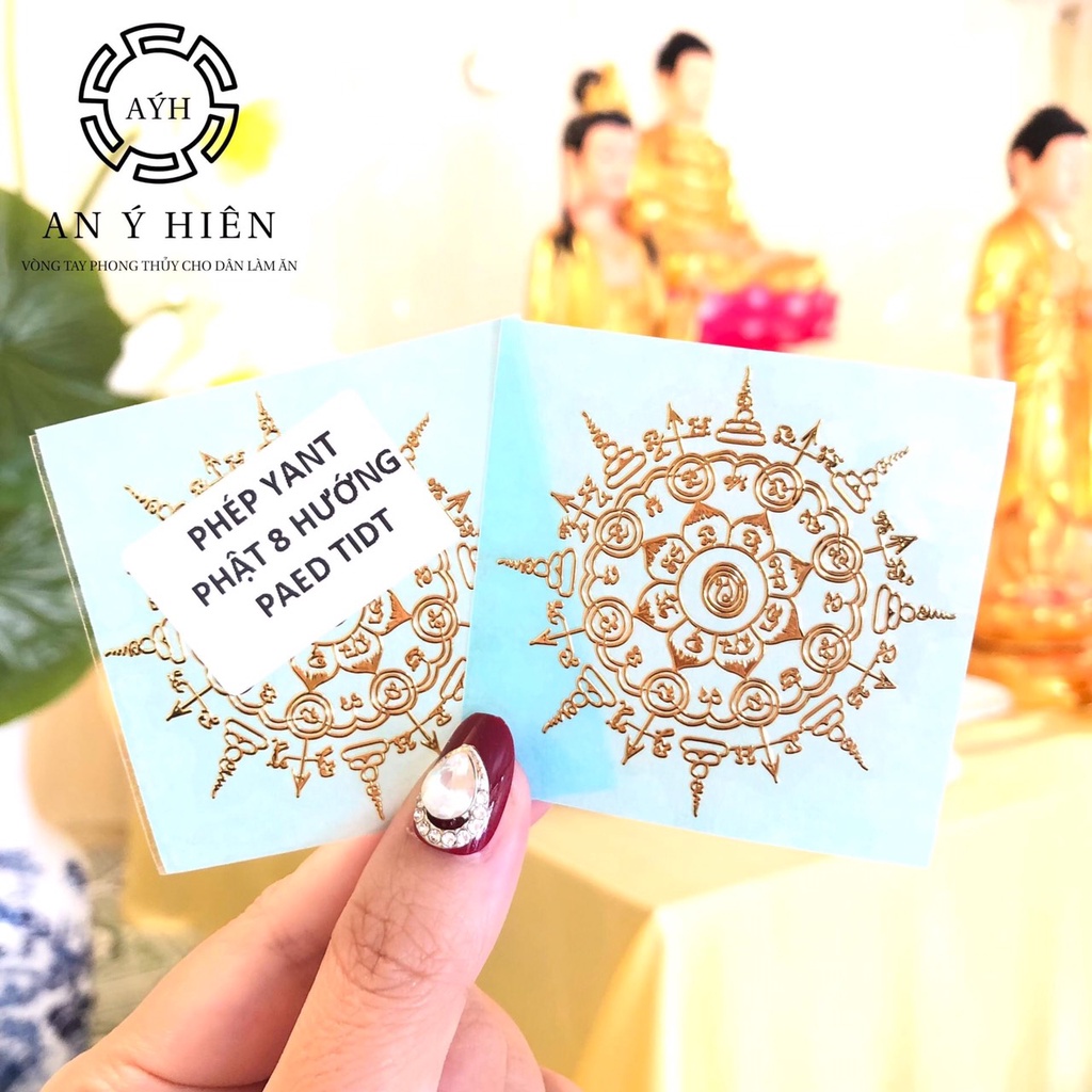 Miếng dán màn hình Linh phù thái lan HOA SEN KHAI VẬN để bóp ví túi xách đã gia trì