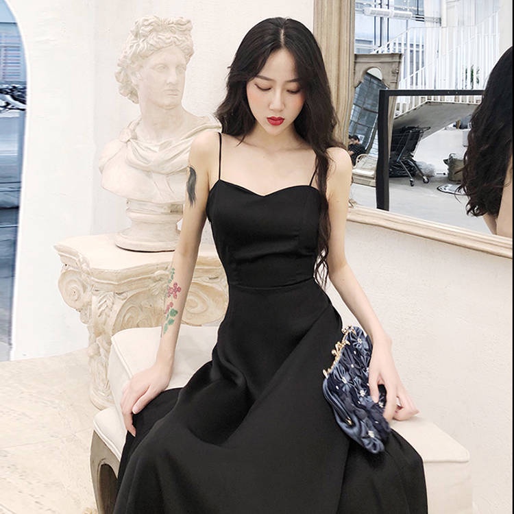 Đầm Voan Hai Dây Dáng Dài Phong Cách Pháp Cổ Điển Quyến Rũ Thời Trang Mùa Hè Dành Cho Nữ