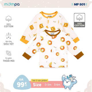 Sét 2 bộ quần áo mompa cotton cho bé