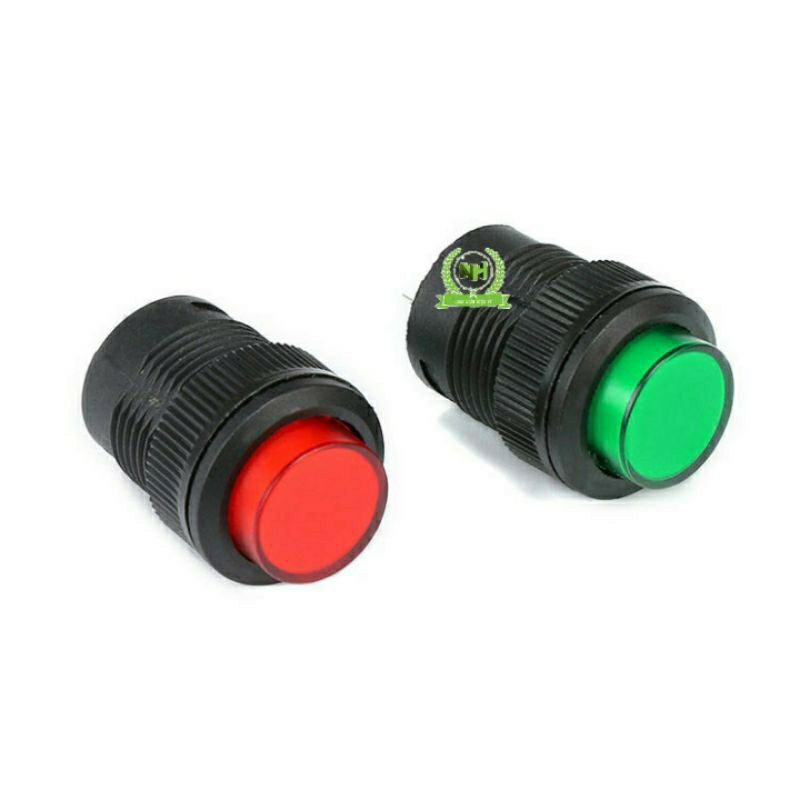 2 Chiếc Công tắc nhấn nhả nhấn giữ 4 chân có đèn R16-503/AD-BD 3A-250VAC loại tốt
