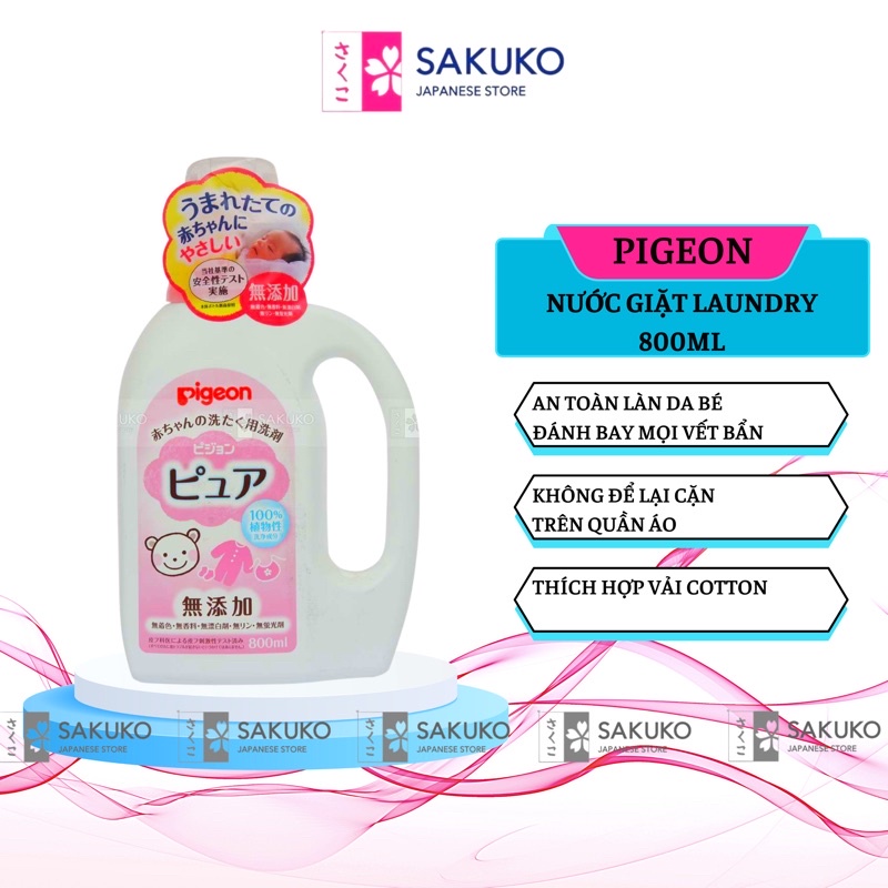 Nước Giặt Quần Áo Laundry PIGEON Cho Trẻ Sơ Sinh, Cho Bé Nội Địa Nhật Bản - SAKUKO