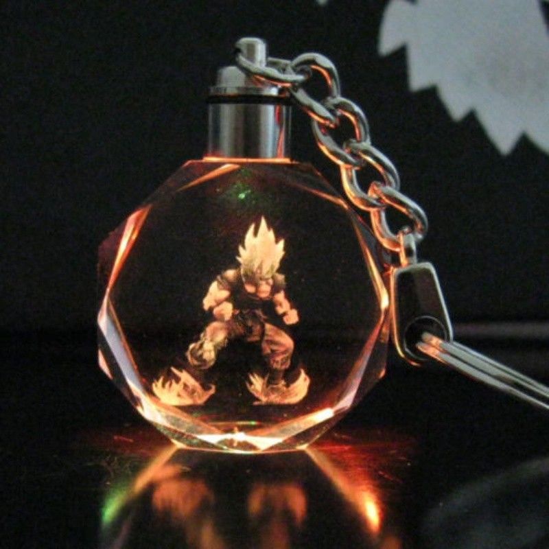 Móc khóa Songoku có đèn led đổi màu