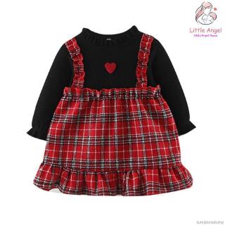 Đầm Bé Gái Tay Dài Phối Lưới