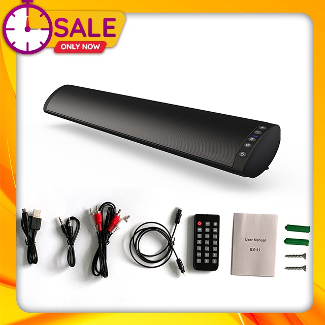 { HOT } Loa Thanh Siêu Trầm Bluetooth Gaming Soundbar Để Bàn BS-41 Dùng Cho Máy Vi Tính PC, Laptop, Tivi