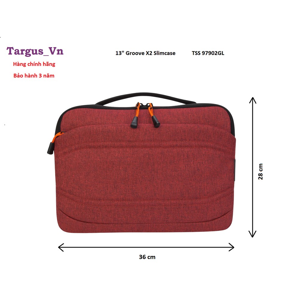 [HOT DEAL] Targus- Túi Laptop Groove X2 13-15"- Vải chống thấm nước- TSS979GL.70- HÀNG CHÍNH HÃNG