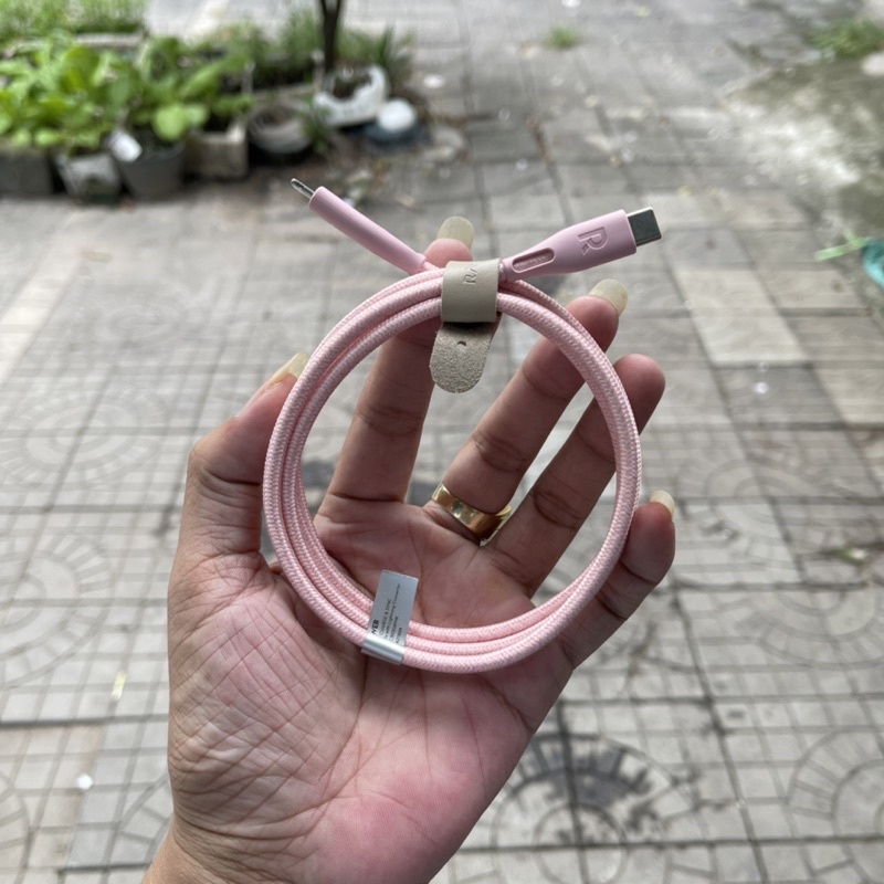 Cáp RAVPower C to L dài 1.2 Mét bọc dù siêu bền, Sạc nhanh PD 3.0 Mã RP-CB1004