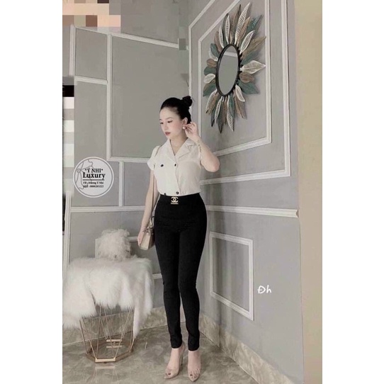 Quần Legging dán chữ,chất Umi Hàn L1 co giãn 4 chiều, siêu tôn dáng
