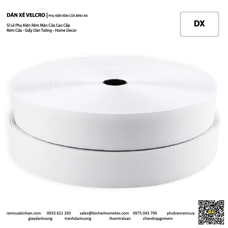 Băng dính gai nhám dán xé (KEO SẴN - Nhiều size) Velcro Phụ liệu may mặc Băng dán dính may rèm cửa dán