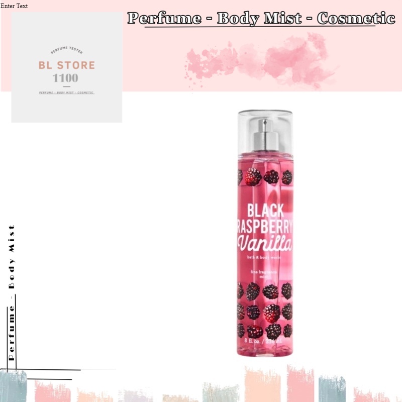 ✨BL✨ Xịt Thơm Toàn Thân Lưu Hương Mịn Da Bath & Body Works - Black Raspberry Vanilla