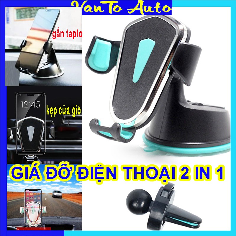 ⚡Video Thật⚡ Giá Đỡ Điện Thoại Ô Tô - Kẹp Điện Thoại Ô Tô Đa Năng Gắn Taplo/ Khe Cửa Gió Điều Hòa, Xoay 360 Độ