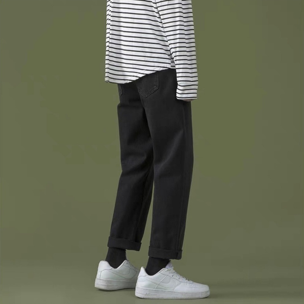 Quần jean nam/nữ ống suông trẻ trung, quần bò dáng rộng thiết kế mới 2021 | BigBuy360 - bigbuy360.vn