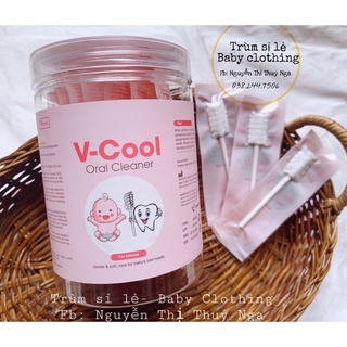 [Hộp 30 que] Gạc rơ lưỡi/tưa lưỡi Vcool