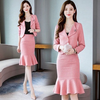 Sét bộ công sở áo khoác vét và chân váy order quảng Châu