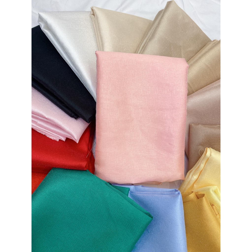 ⚡Siêu rẻ⚡ Vải tafta ánh nhũ lấp lánh dùng may váy, đầm, áo dài cách tân