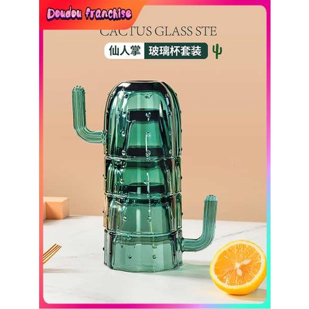 Bộ Cốc Thủy Tinh Uống Nước Xếp Chồng Lên Nhau Hình Bàn Tay Sáng Tạo Cho Nữ