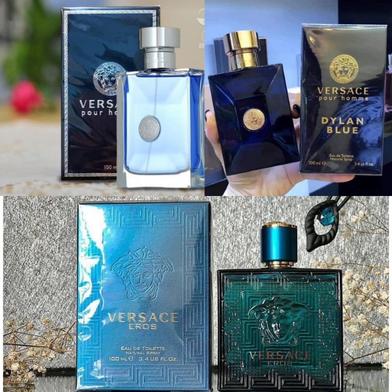 Nước hoa nam versace Pour homme.Nước hoa nam versace Eros,Nước hoa nam versace DYLAN BLUE EAU 100ml, hàng chính hãng