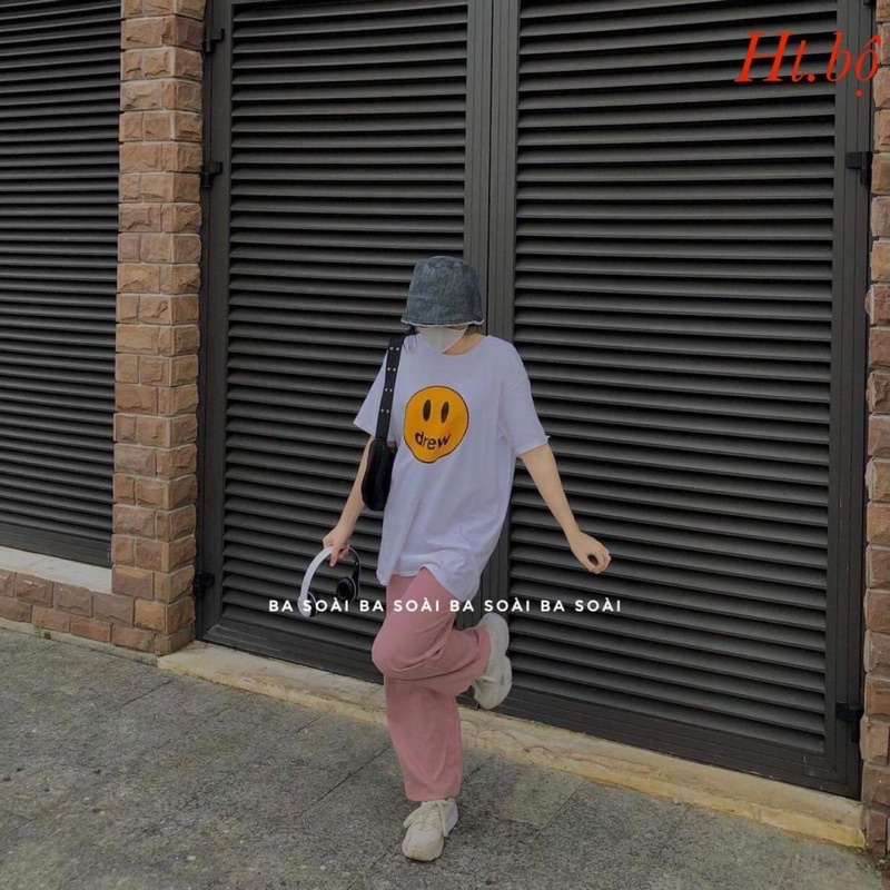 Bộ DREW quần xuông Hồng HT12