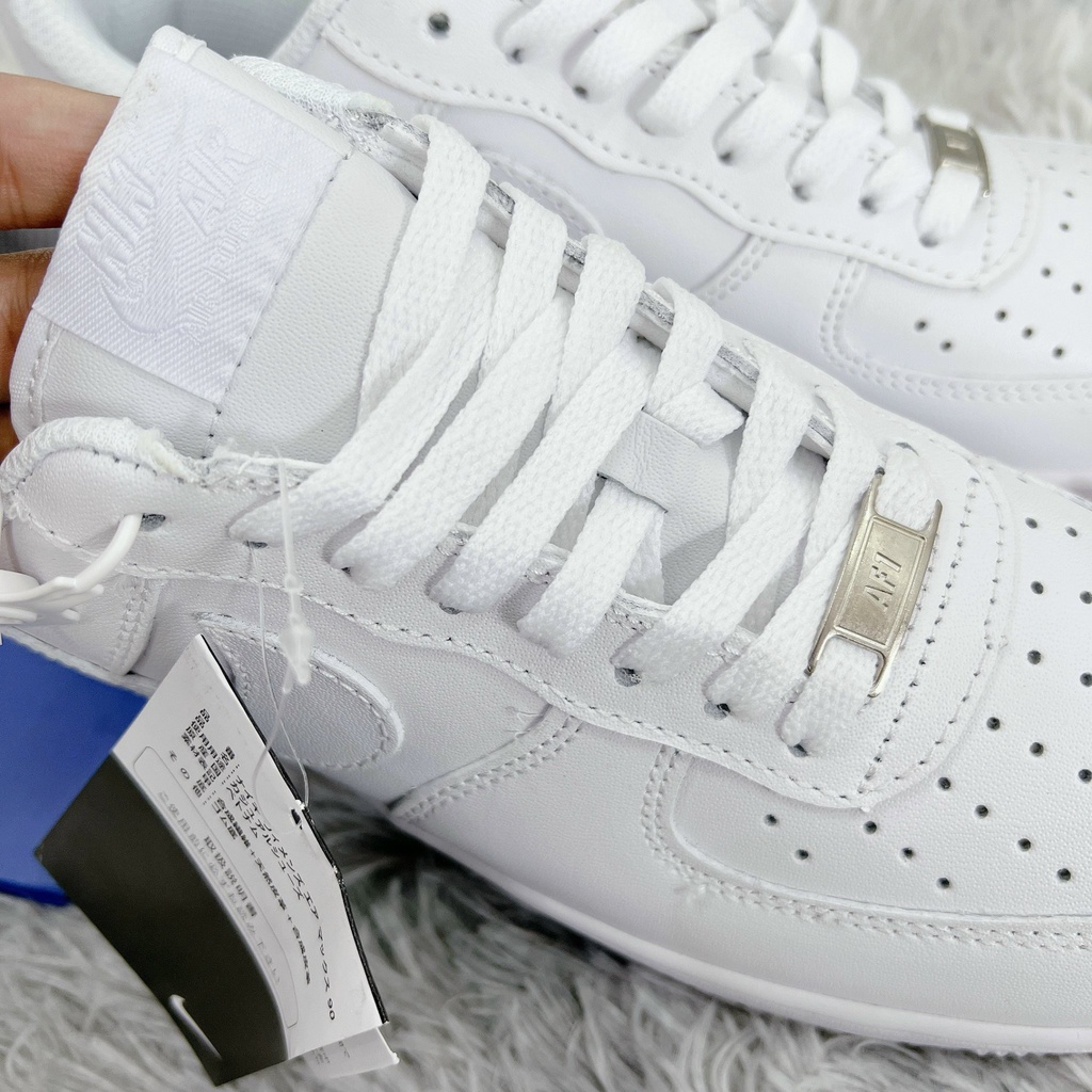 Giày 𝗔𝗙𝟭 𝗡𝗜𝗞𝗘_Trắng Nam Nữ, Giày 𝗡𝗜𝗞𝗘_Air Force 1 All White Full Box Bill