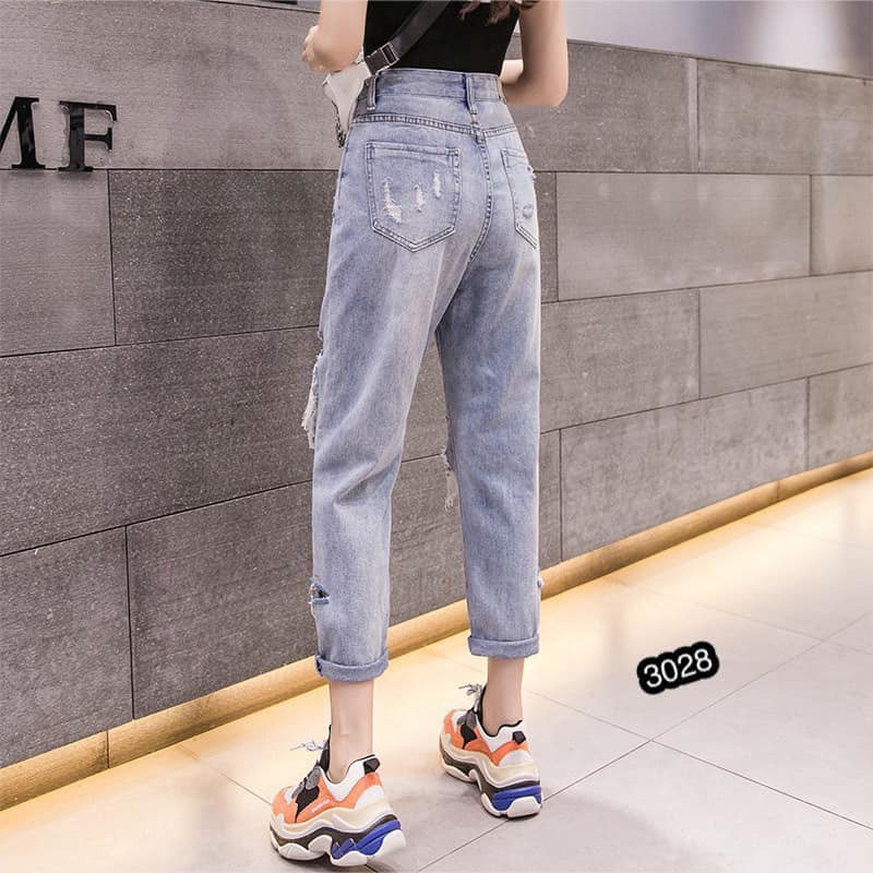 QUẦN BAGGY JEAN, BÒ RÁCH NHIỀU 3028 CỰC RẺ, TJTCOI4