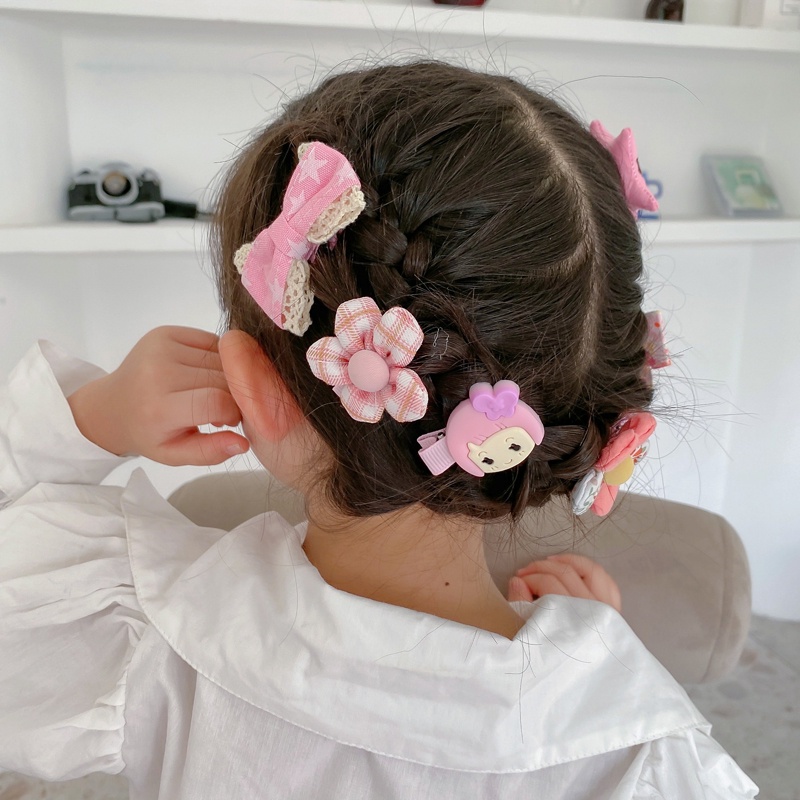 Set 8 Kẹp Tóc Hoạt Hình Dễ Thương Dành Cho Bé Gái