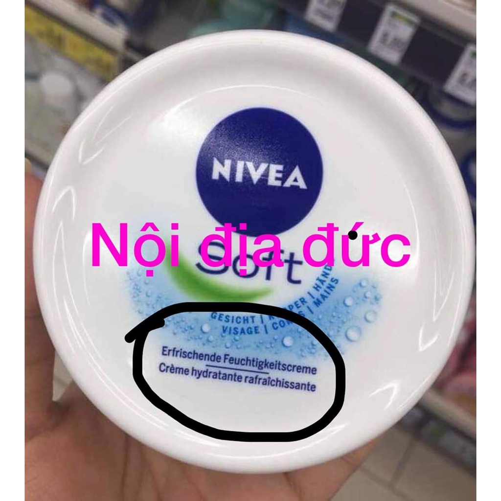 (có bill, review) Kem dưỡng ẩm Nivea Soft nội địa Đức