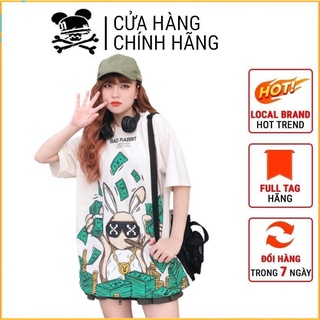 [LOCAL BRAND] Áo thun Bad Rabbit Đô la tay lỡ form rộng vải Cotton, T-Shirt Bad Rabbit Dollar Full tag Unisex