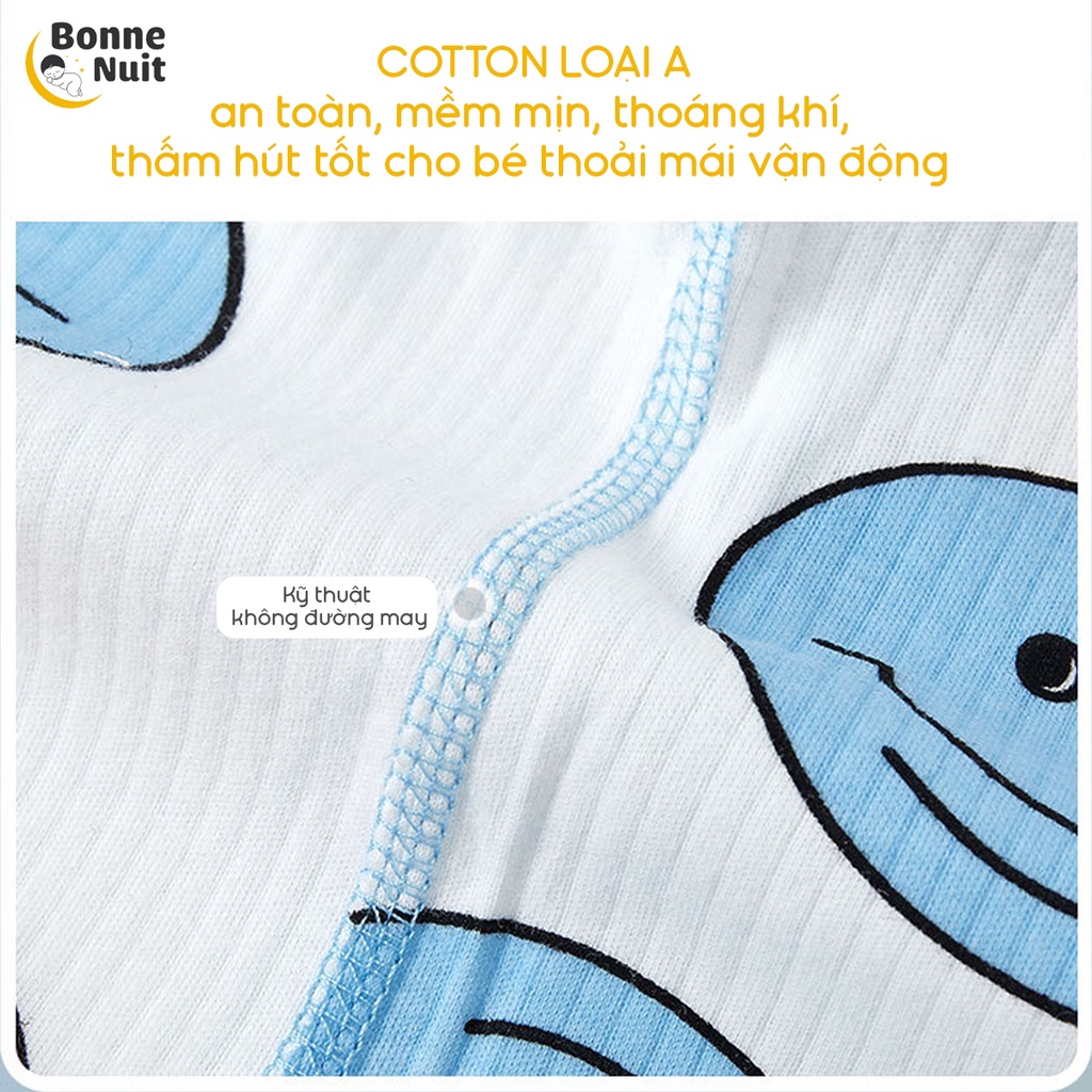 [GIÁ SỐC] Bodysuit Cartoon tay lửng 100% cotton hoạ tiết siêu xinh cho bé