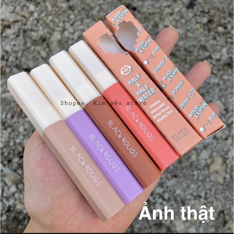 Son Black Rouge Half N Half Water Velvet HV1,2,3,4 ❤️ FREE SHIP ❤️ chất son đẹp lì HANDMADE