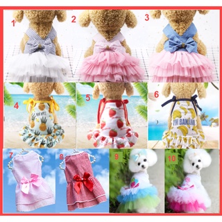 🐶🐱 VÁY ÁO CHO CHÓ MÈO MÙA HÈ NHIỀU KIỂU DÁNG SIZE XS-2XL