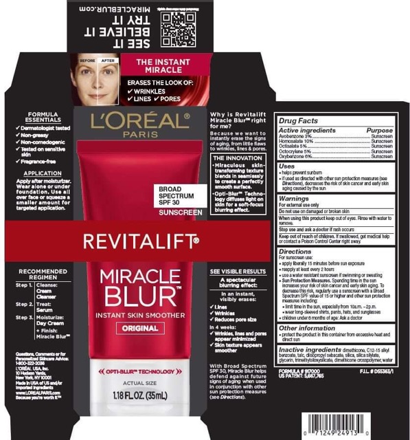 [HàngMỹ]Kem lót trang điểm che nếp nhăn, lỗ chân lông L'Oreal Paris Revitalift Miracle Blur